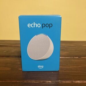 New Amazon Echo Pop 1st Gen 2023 Smart Speaker W/Alexa Glacier White